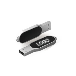 U02 Metal USB Drive Light Up Logo