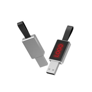 U04 Metal USB Drive Light Up Logo