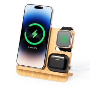 0144 Bamboo 3 in 1 Wireless Charger